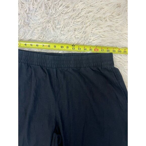 Old Navy Womens XL Black High Rise Wide Leg Linen  Blend Elastic Pull On Pants - Picture 4 of 10